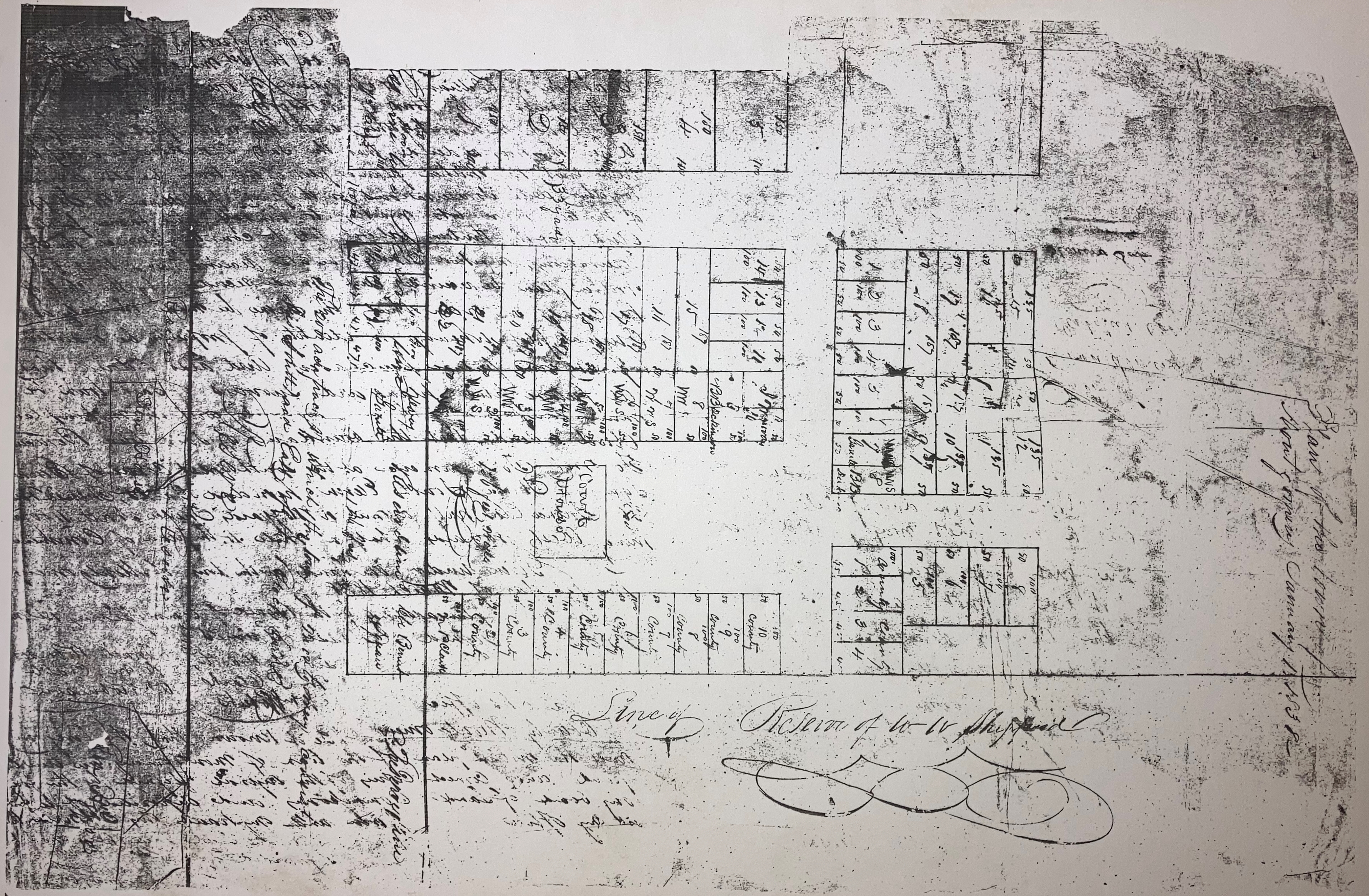 Front of the Plan of the Town of Montgomery